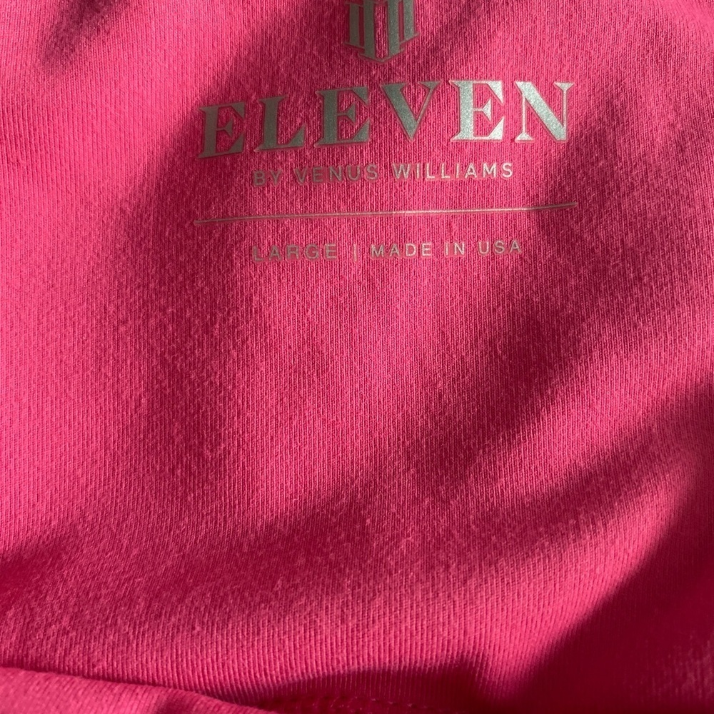 Eleven Pink Skort -L pink chiffon skort , polyester spandex - Picture 3 of 5